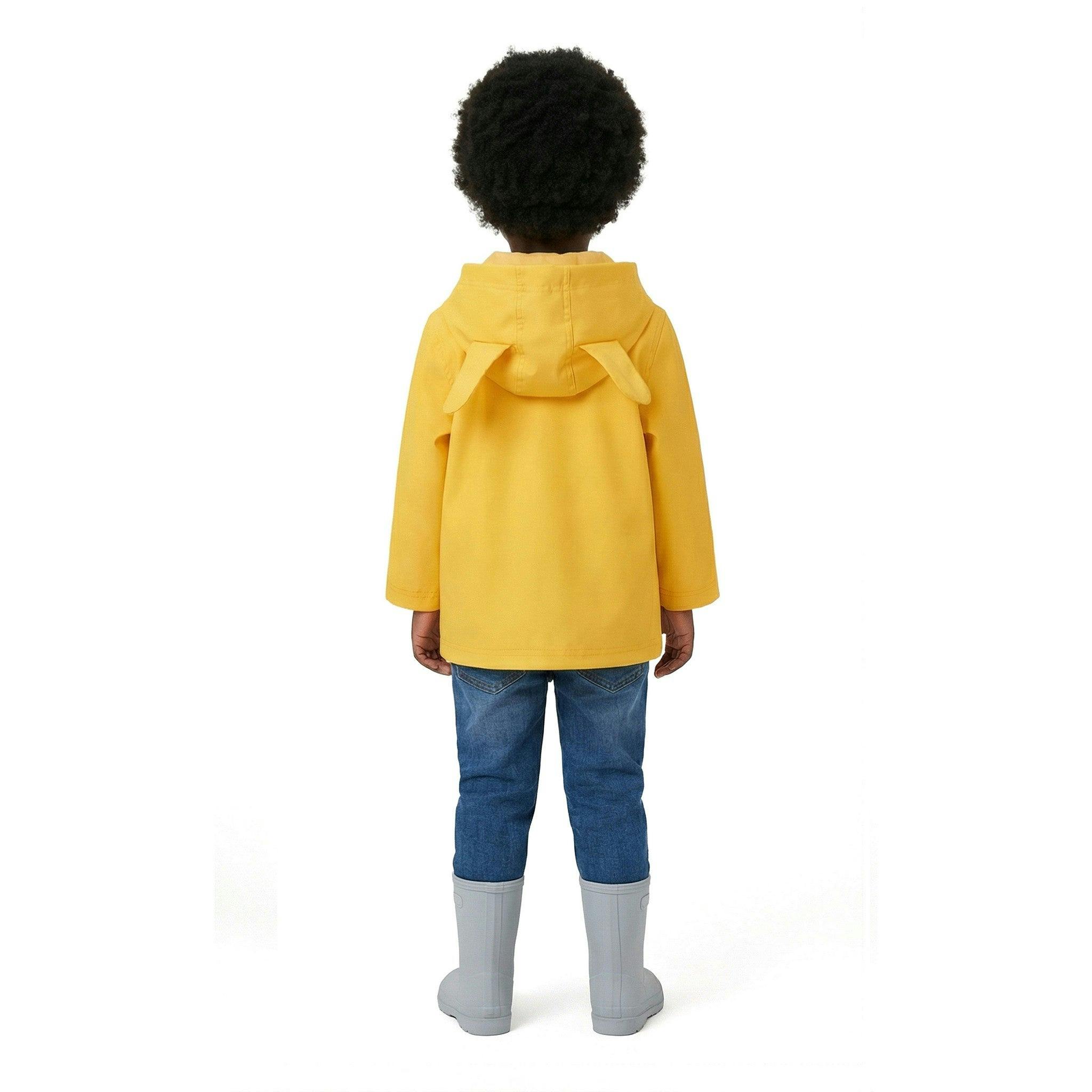 Boys Dog Applique Raincoat | Yellow