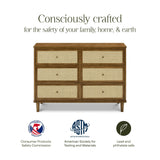 Namesake Marin with Cane 6 Drawer Assembled Dresser (49")