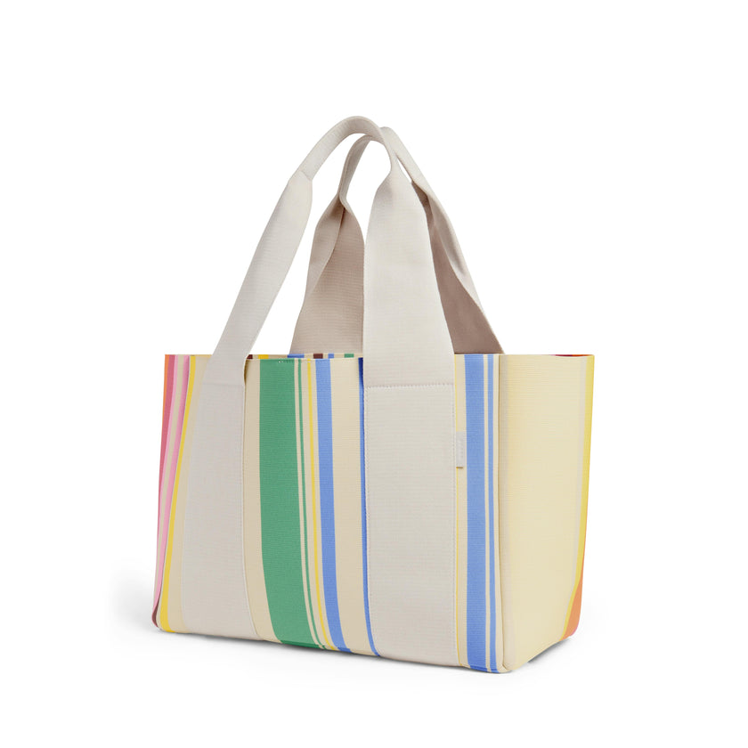 Wellington Cabana Tote, Knit Rainbow Stripe
