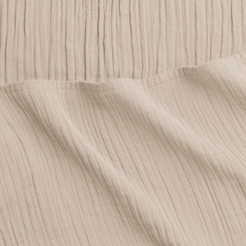 Calm Crinkled Comfort Flat Sheet (Morning Fog)