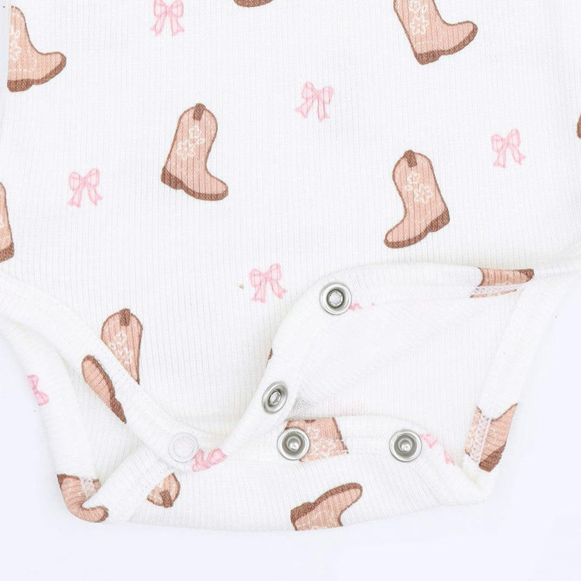Mini Cowgirl Boots - Long Sleeve Bodysuit