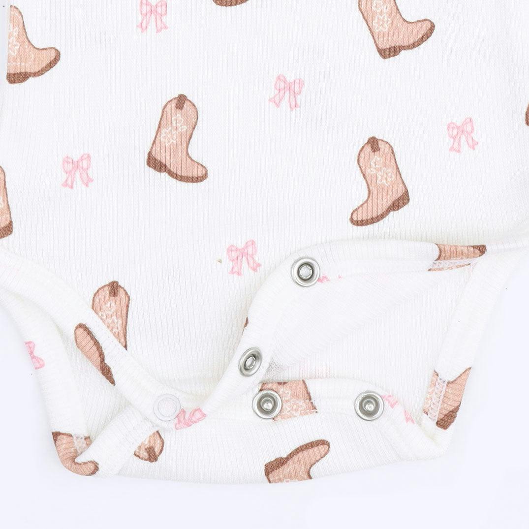 Mini Cowgirl Boots - Long Sleeve Bodysuit