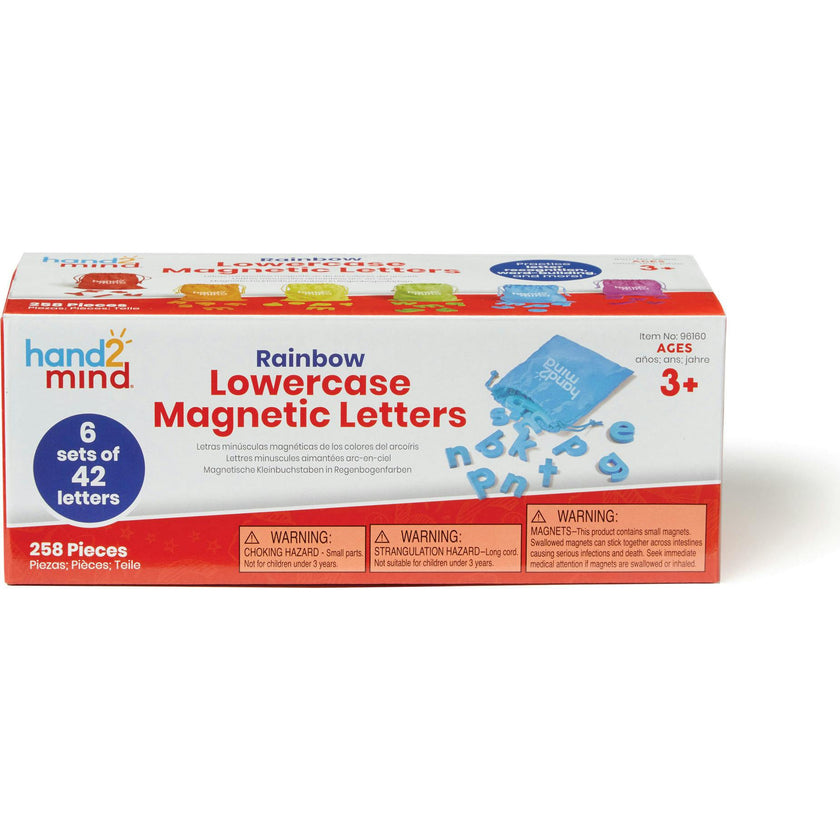 Rainbow Lowercase Magnetic Letters