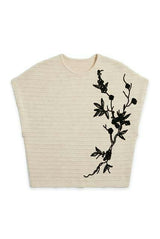 Floral Applique Sweater Vest