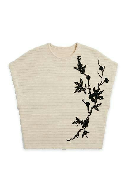 Floral Applique Sweater Vest