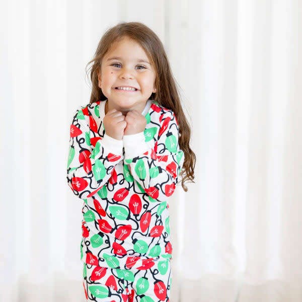 Organic Kids Pajamas - Holiday Lights