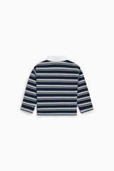 Glowee Polo Black Iris Stripe