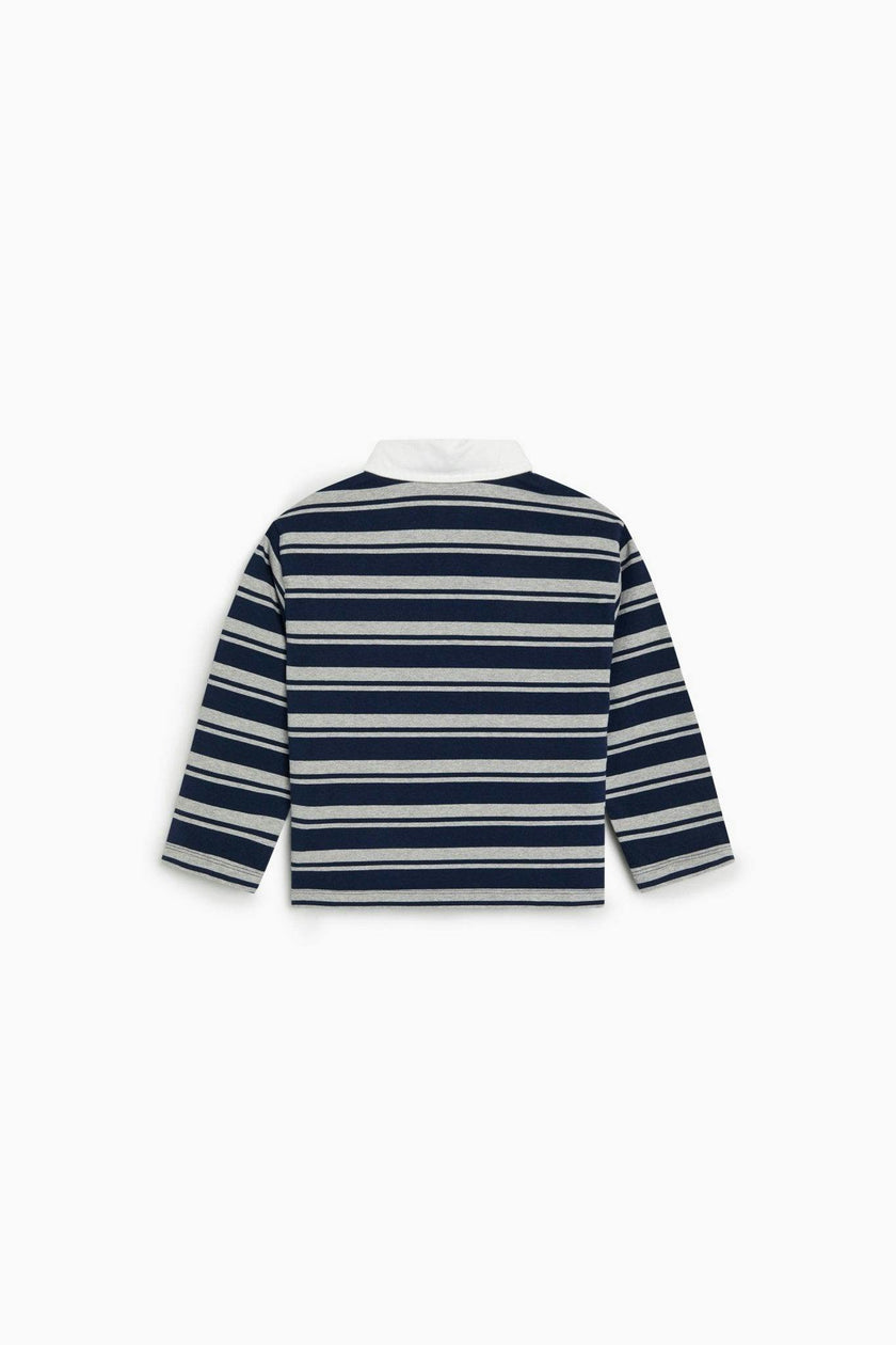 Glowee Polo Black Iris Stripe