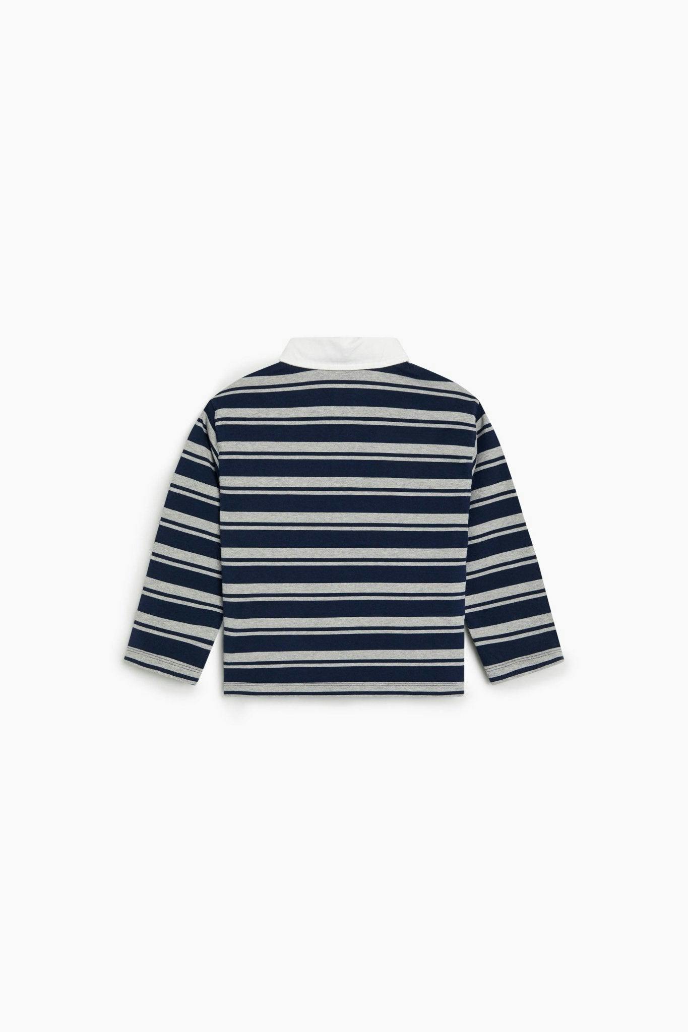 Glowee Polo Black Iris Stripe