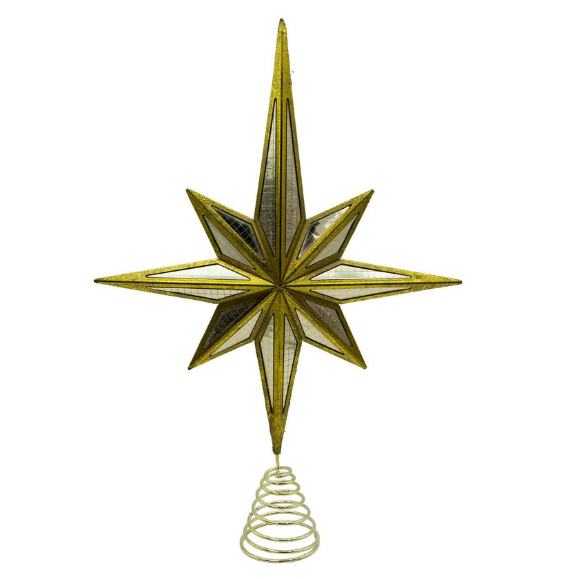 Kurt Adler 16.3-Inch Modern Gold Star Tree Topper