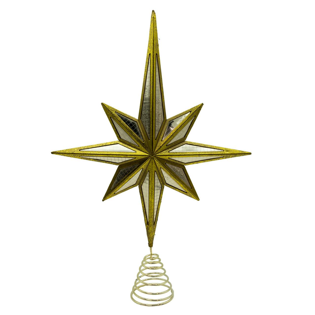 Kurt Adler 16.3-Inch Modern Gold Star Tree Topper