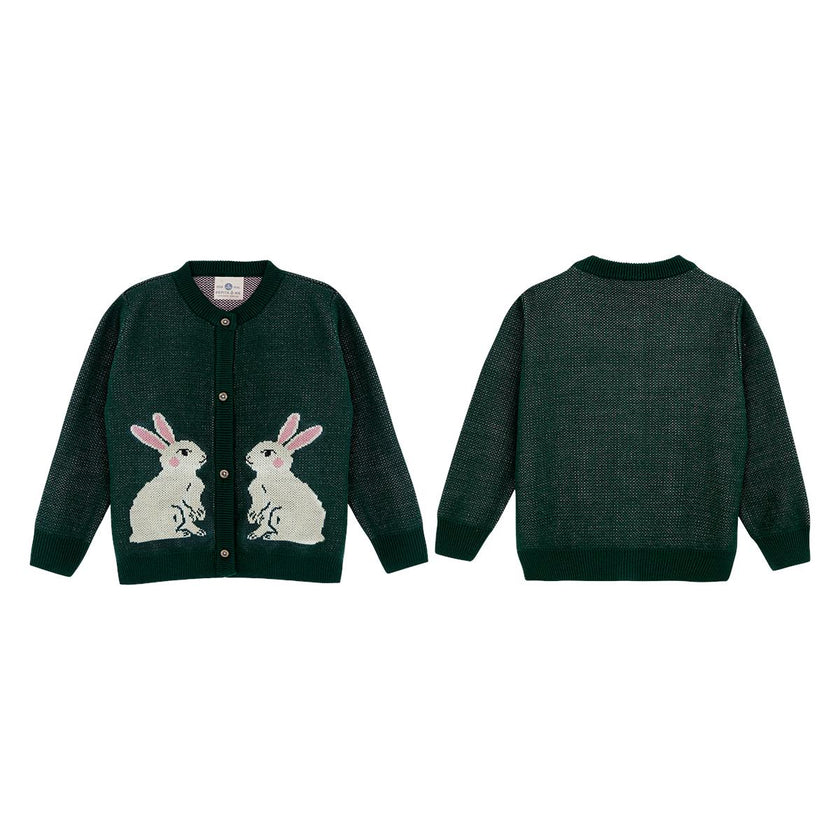 KNITTED BUNNY - CARDIGAN SWEATER