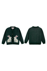 KNITTED BUNNY - CARDIGAN SWEATER