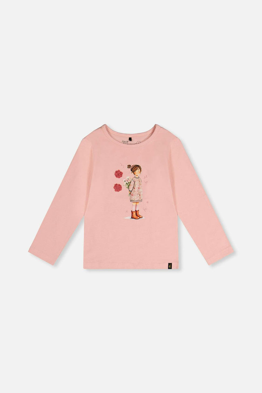 Organic Cotton Jersey T-Shirt Pale Dusty Pink