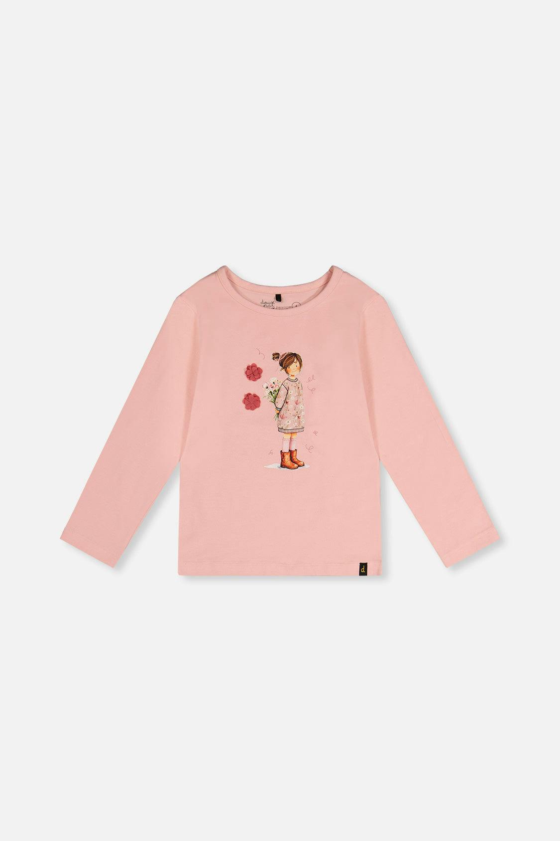 Organic Cotton Jersey T-Shirt Pale Dusty Pink