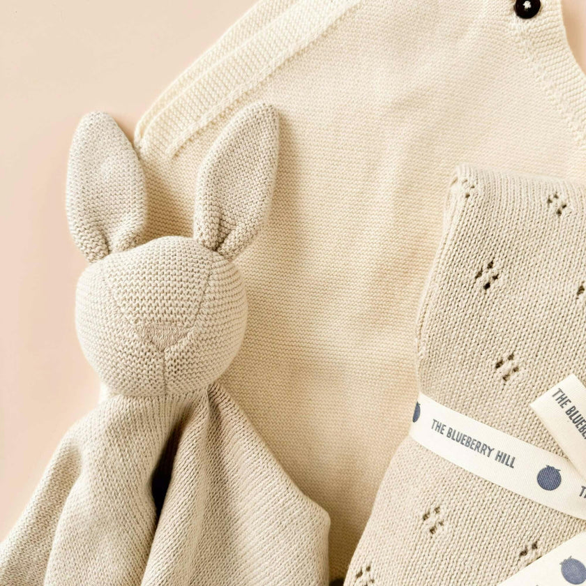 Organic Cotton Bunny Lovey, Birch