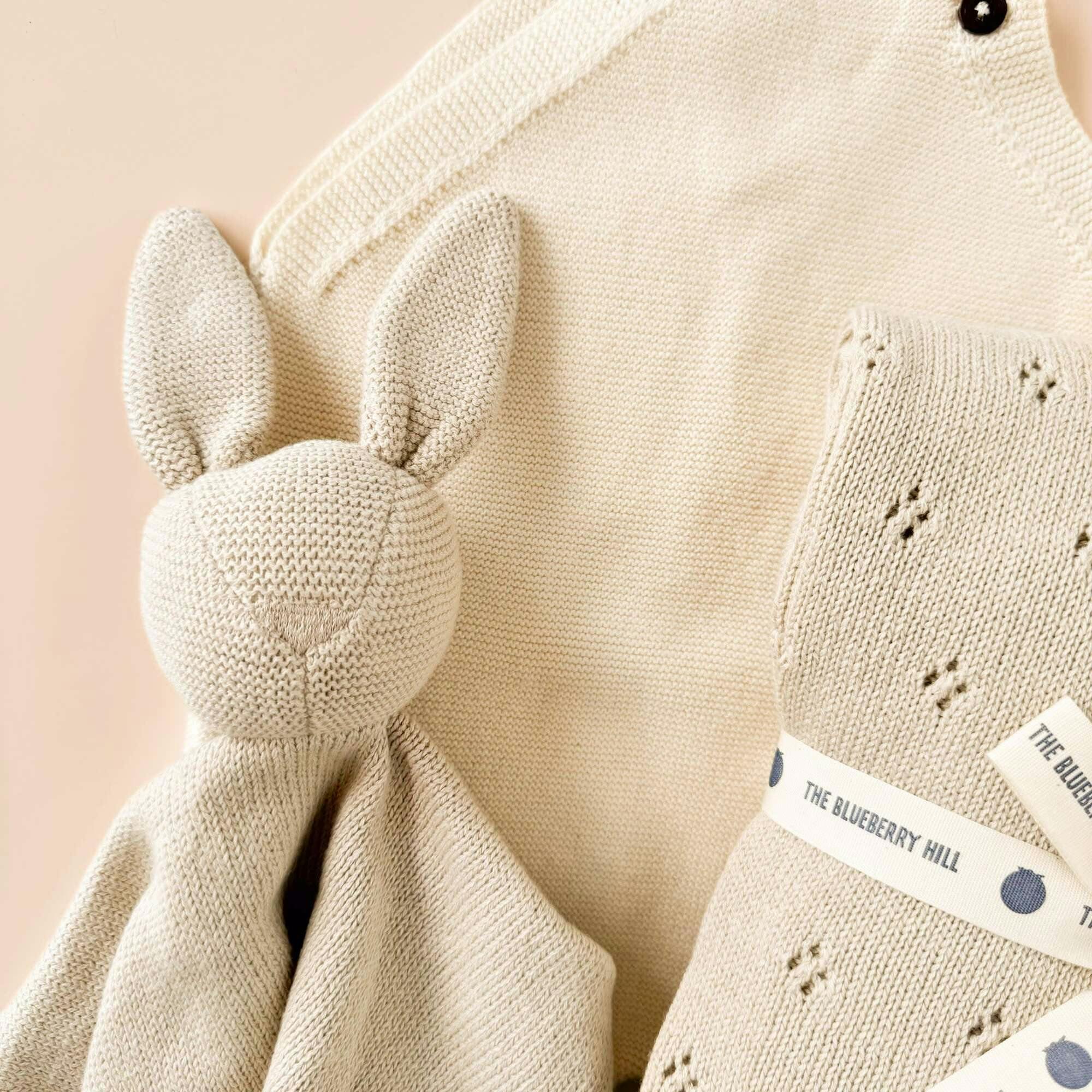 Organic Cotton Bunny Lovey, Birch