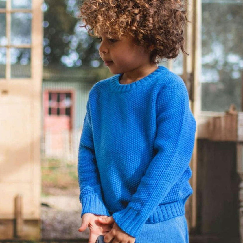 Moss Stitch Jumper | cashmere/merino