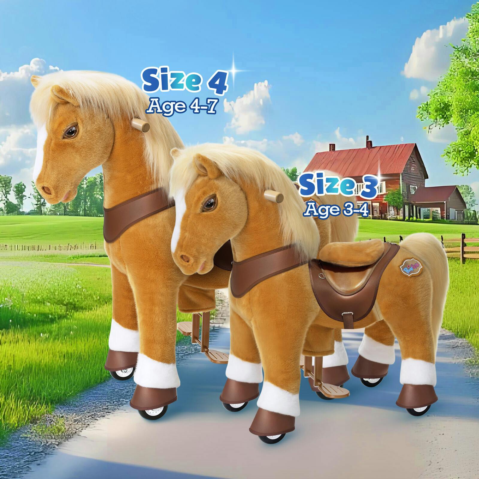 Model Y® Horse Ride-On Toy Age 3–4 – Light Brown