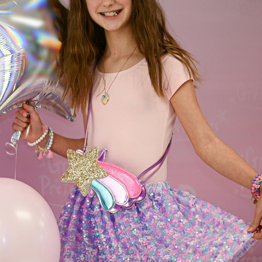 Purple Party Sequins Skirt