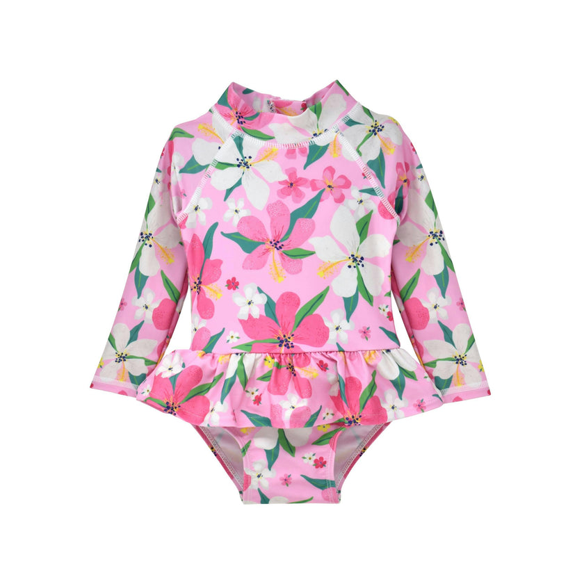 UPF 50+ Alissa Infant Ruffle Rash Guard Swimsuit