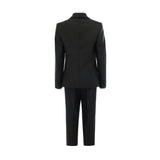 Black Glitter Trim Suit