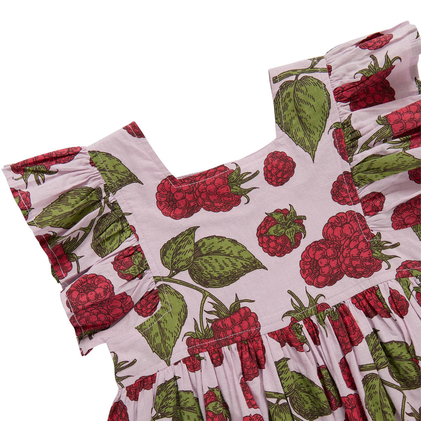 Girls Elsie Dress - Lavender Raspberries