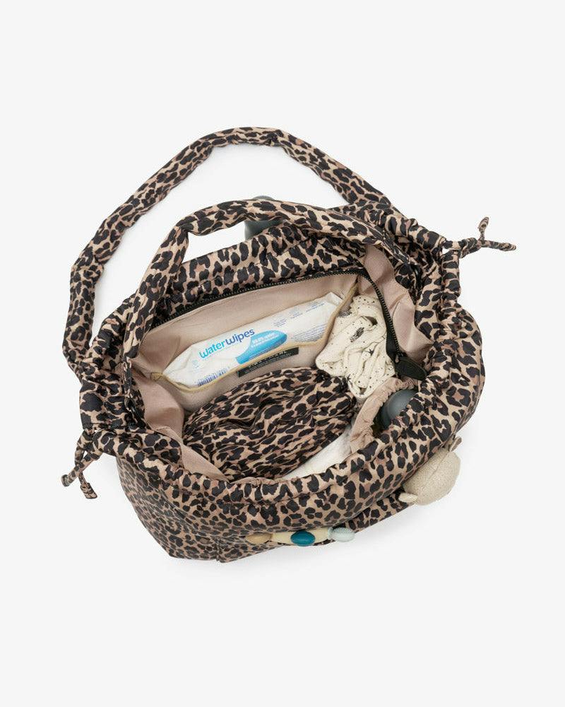 Luna Drawstring Changing Tote Lighter Leopard Print