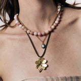 Pink Opal Knotted Gemstone Necklace