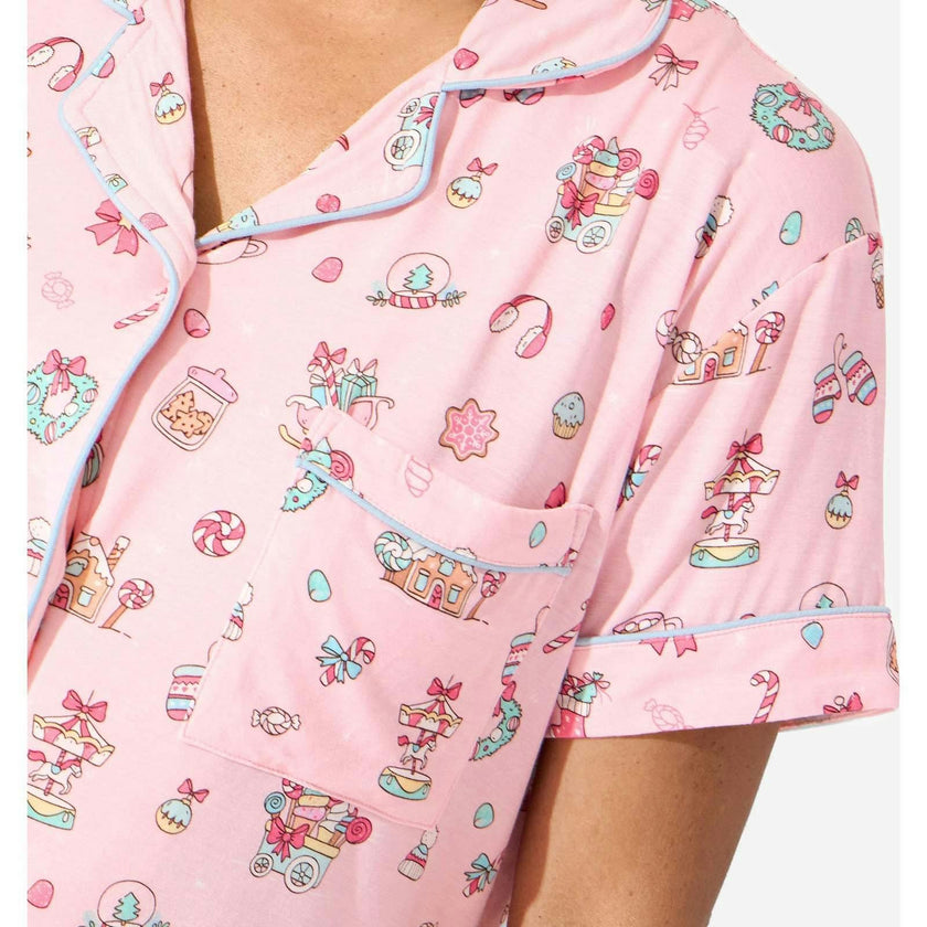 Candy Cane Lane Bamboo Women's Pajama Short Set