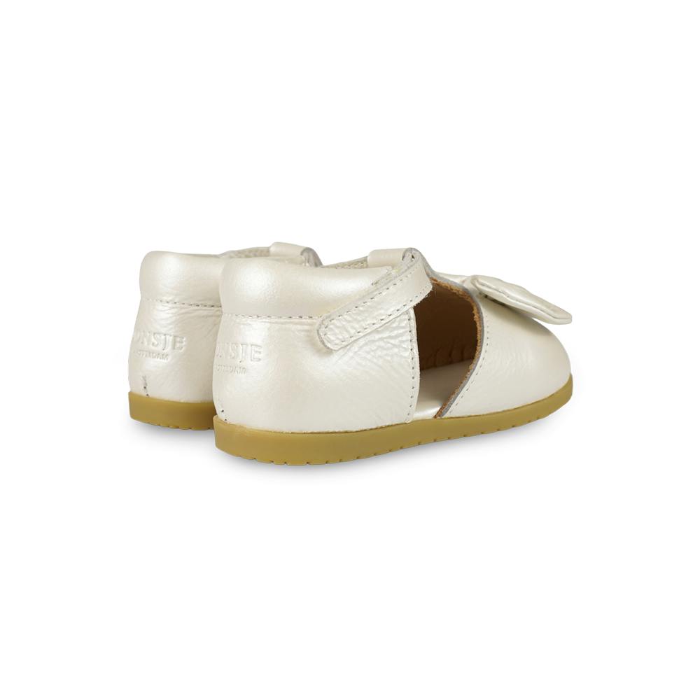 Moane Shoes | Off White Metallic Leather