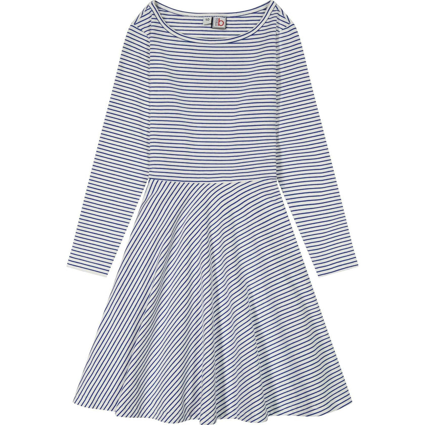 Helena Striped Circle Skirt Dress, Stripes