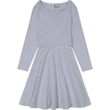 Helena Striped Circle Skirt Dress, Stripes