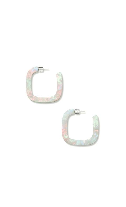 Midi Square Hoops in Astral Mint