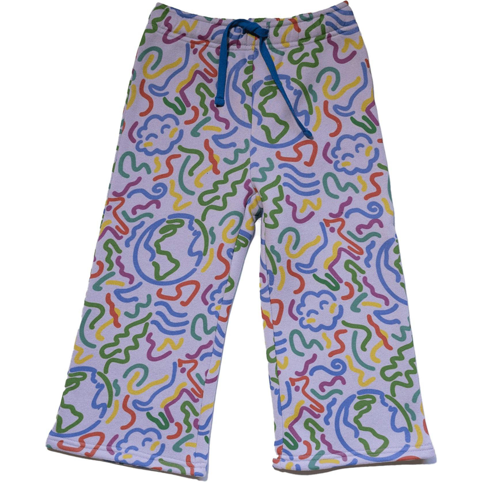 Riley Printed Drawstring Fleece Pant