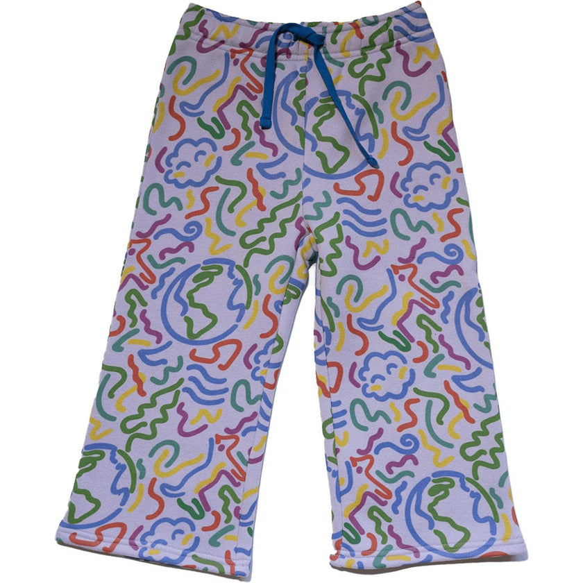Riley Printed Drawstring Fleece Pant
