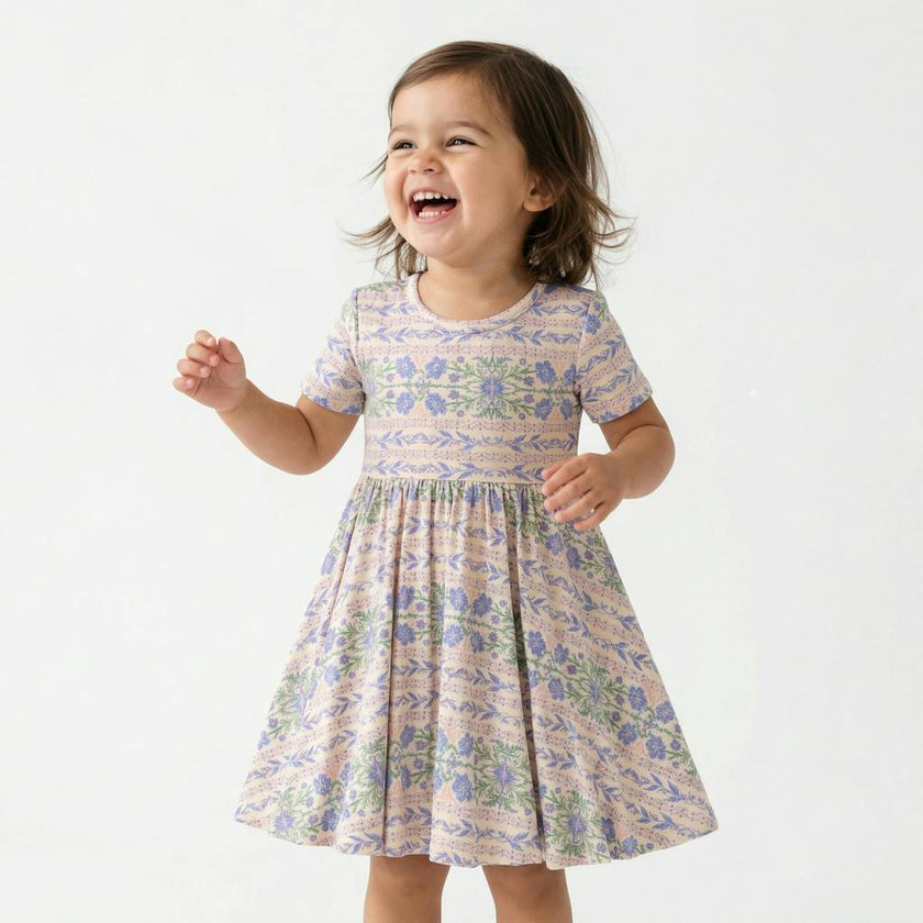 Spring Cascade Bamboo Twirl Dress