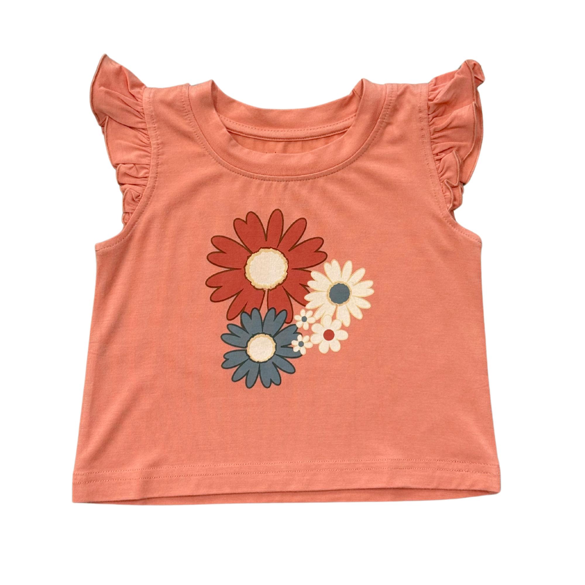 Girls Sleeveless Top in Zoey Daisy