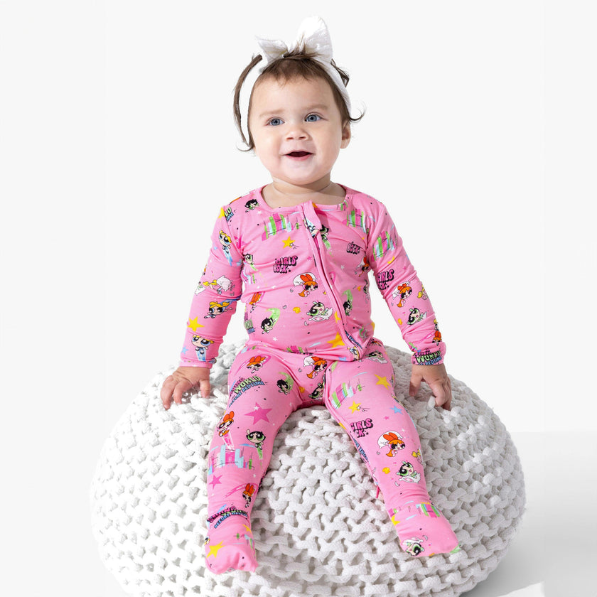 Powerpuff Girls Saving Bedtime Bamboo Convertible Footie