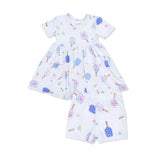 Floral Pickleball - Twirly Dress with Cartwheel Short