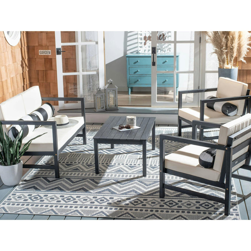 Montez 4-Piece Outdoor Set with Accent Pillows
