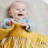 Mornington New Wool Baby Blanket - Sunshine Yellow