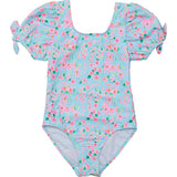Daisy Chain Puff Sleeve Surf Suit