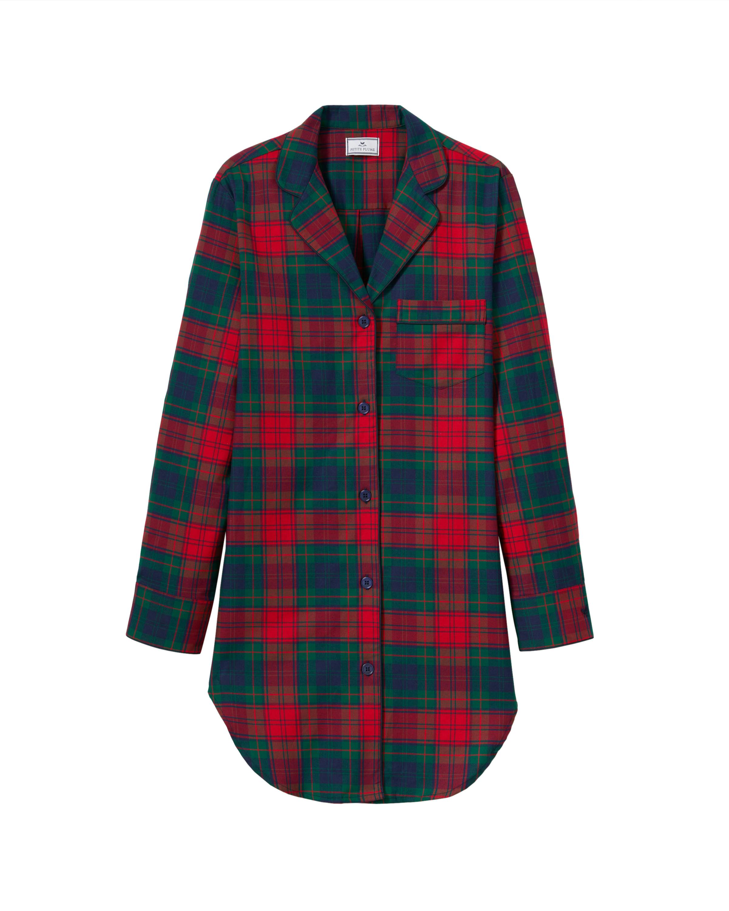 Women's Brushed Twill Nightshirt in St. James Tartan