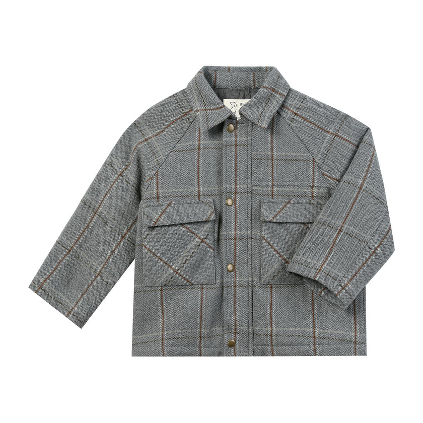 TWEEDY padded grey tweed jacket