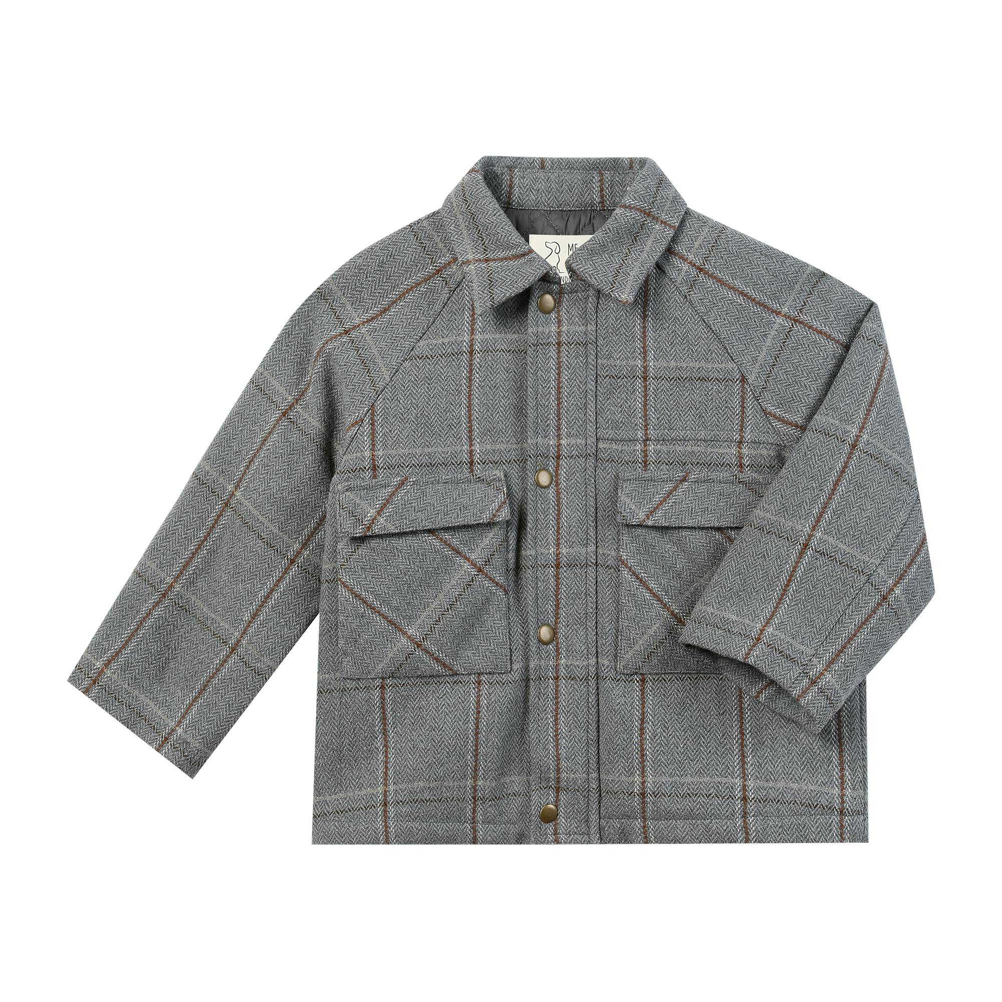 TWEEDY padded grey tweed jacket