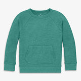 Kids heathered waffle pocket tee