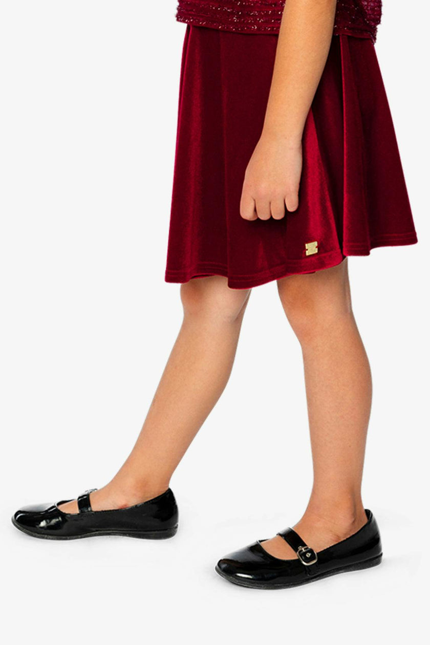 Velvet Skirt Red