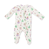 Sugar Plum Fairies - 2 Way Ruffle Back Zipper Footie