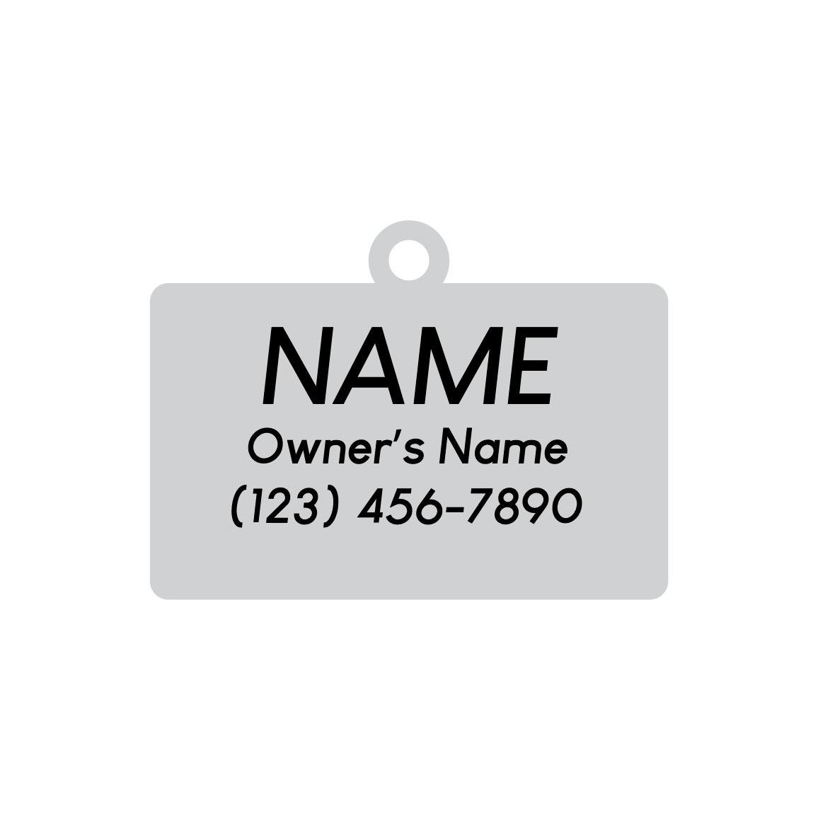Hello My Name is Pet ID Tag